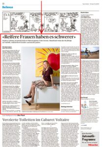 Zeitungsausschnitt von freieherzen.ch im Tages-Anzeiger vom Juni 2013